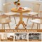 Round Dining Table Single Pedestal 32 Inch MDF Tabletop Natural